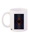 Abstract Printed Coffee Mug White/Blue/Red 11ounce