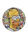 Simpsons Printed Fridge Magnet Yellow/White/Black 5.5cm