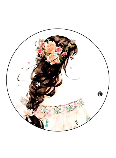 Girl Printed Fridge Magnet Multicolour