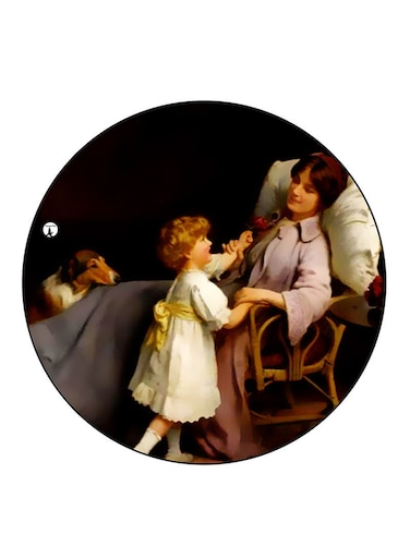Vintage Art Printed Fridge Magnet Multicolour