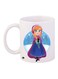 Princess Anna Printed Coffee Mug White/Pink/Blue 11ounce