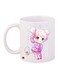 Anime Girl Printed Coffee Mug White/Pink/Yellow 11ounce