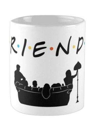 Friends Printed Mug White/Black/Red