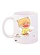 Cartoon Printed Coffee Mug White/Yellow/Beige 11ounce