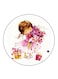Girl Printed Fridge Magnet Multicolour