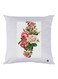 Roses Printed Cushion polyester White/Pink/Green 30x30cm
