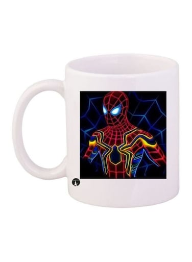 Spiderman Printed Coffee Mug White/Black/Red