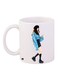 Cartoon Girl Printed Coffee Mug White/Blue/Black 11ounce