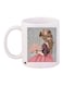 Cartoon Girl Printed Coffee Mug White/Grey/Pink 11ounce