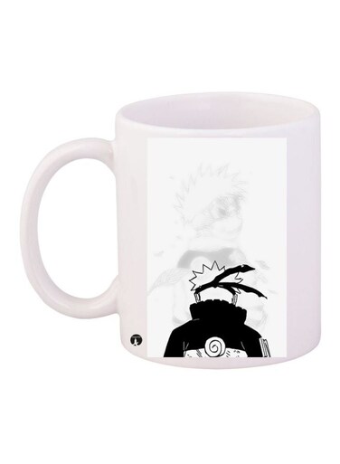 Cartoon Printed Coffee Mug White/Black 11ounce