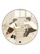 Boy And A Girl Theme Printed Fridge Magnet Beige/Brown/Grey