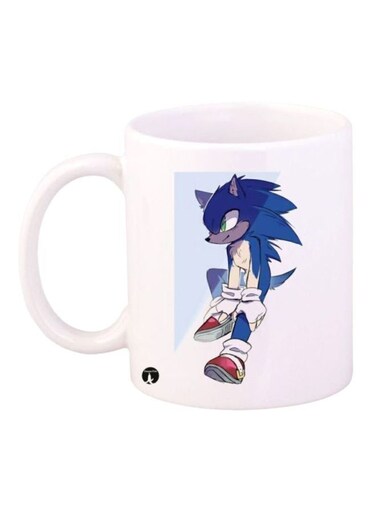 Sonic Character Printed Mug White/Blue/Yellow