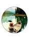 Man On The Boat Printed Fridge Magnet Green/Brown/Beige 5.5cm