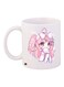 Cartoon Girl Printed Coffee Mug White/Pink