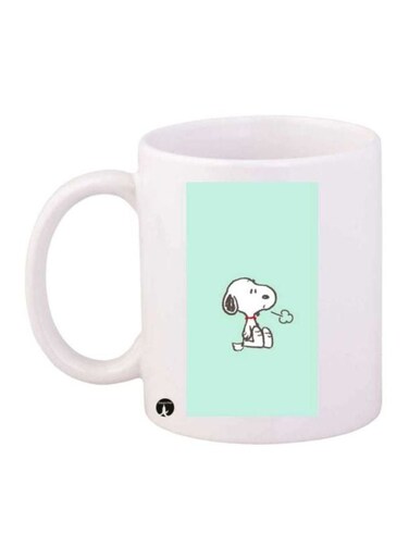Snoopy Printed Coffee Mug White/Green/Black
