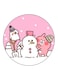 Animals Printed Fridge Magnet Round Multicolour