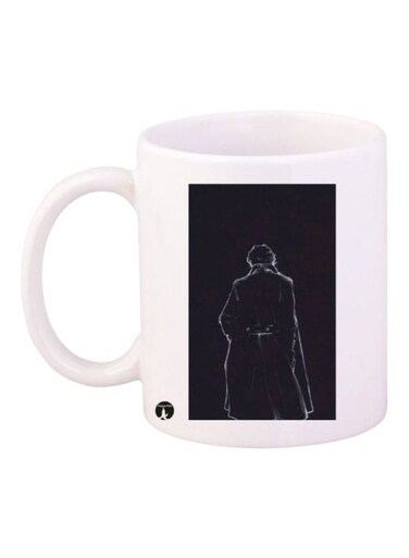 Sherlock Printed Coffee Mug White/Black