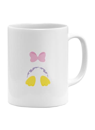 Daisy Duck Printed Mug Pink/White/Yellow