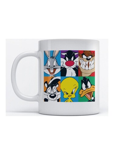 Mug Looney Tunes Characters for Coffee and Tea White 350ml