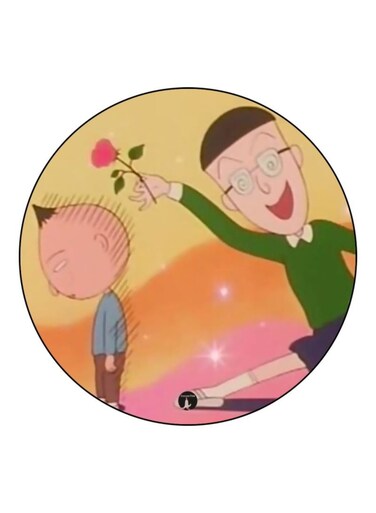 Anime Chibi Maruko Chan Theme Printed Fridge Magnet Yellow/Green/Orange