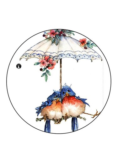 Birds Printed Fridge Magnet Multicolour