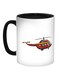 Helicopter Printed Coffee Mug White/Red/Black 11ounce