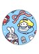 Rabbits Printed Fridge Magnet Round Multicolour