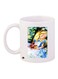 Cartoon Girl Printed Coffee Mug White/Yellow/Green 11ounce