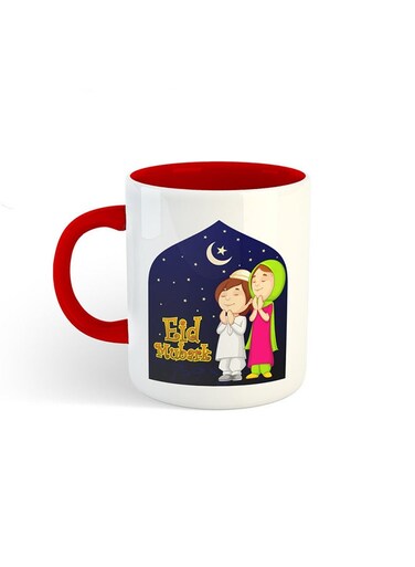 Eid Mubarak Printed Mug White/Red
