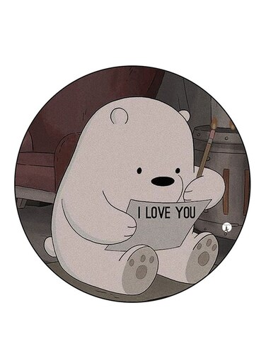 We Bare Bears Printed Fridge Magnet Round Multicolour