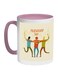 Happy Friendship Day Printed Coffee Mug Pink/White/Beige 325ml