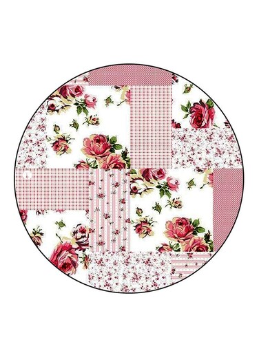 Vintage Art Printed Fridge Magnet Round Multicolour