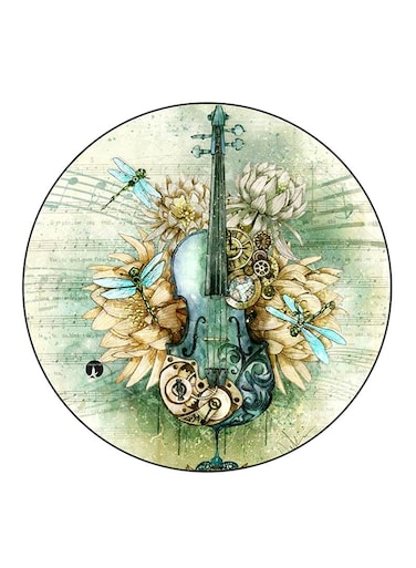Violin Printed Fridge Magnet Multicolour