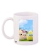 Cute Bird Printed Coffee Mug White/Blue/Green 11ounce