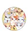 Anime Hamtaro Printed Fridge Magnet Round Multicolour