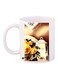 Floral Printed Coffee Mug White/Beige/Yellow 11ounce