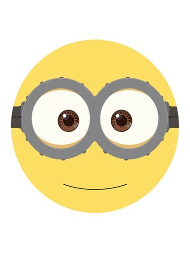 Minions Printed Fridge Magnet Yellow/Grey/White