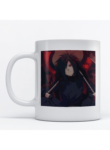 Naruto Anime Printed Mug White/Black/Red 9.2x7.7cm