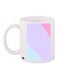 Pattern Printed Coffee Mug White/Purple/Blue 11ounce