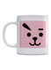 Rabbit Face Printed Ceramic Mug Pink/Black/White