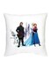Frozen Character Printed Decorative Cushion White/Blue/Black 16x16inch