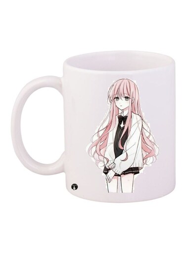 Printed Coffee Mug White/Pink/Black
