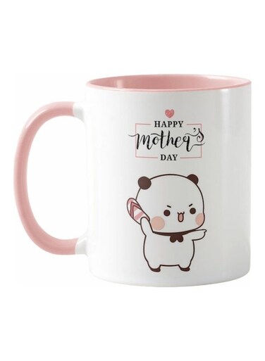 Happy Mother's Day Design Printed Mug White/Pink