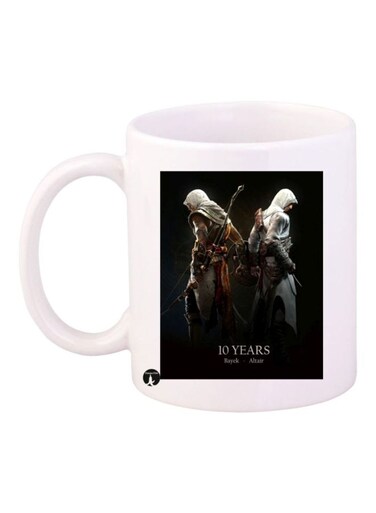 Assassin's Creed Character Printed Mug White/Black/Grey Standard Size