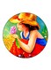 Girl Printed Fridge Magnet Multicolour