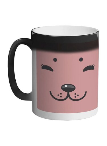 Dog Printed Colour Changing Coffee Mug Black 11ounce