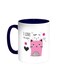 I Love My Mom Printed Coffee Mug Blue/White 11ounce
