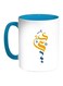 Dubai Printed Coffee Mug Blue/White/Yellow