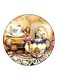 Vintage Art Printed Fridge Magnet Multicolour