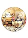 Vintage Art Printed Fridge Magnet Multicolour